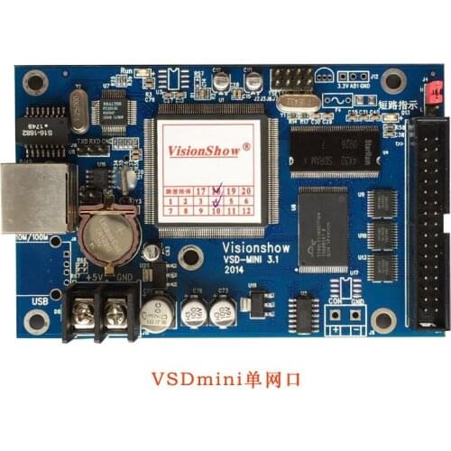 VSDmini Card LED Screen Asynchronous Single and Dual Color Control Card Outdoor Dual Color Strip Highlight Electronic Screen