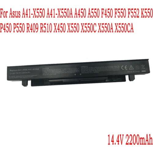 High Quality battery For Asus A41-X550 A41-X550A A450 A550 F450 F550 F552 K550 P450 P550 R409 R510 X450 X550 X550C X550A X550CA