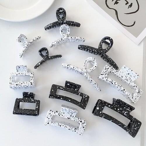 1 Pcs Korean Solid Big Hair Claws Pins Women Elegant Acrylic Hair Clips Hairpins Barrette Headwear for Girls Hair Accessories