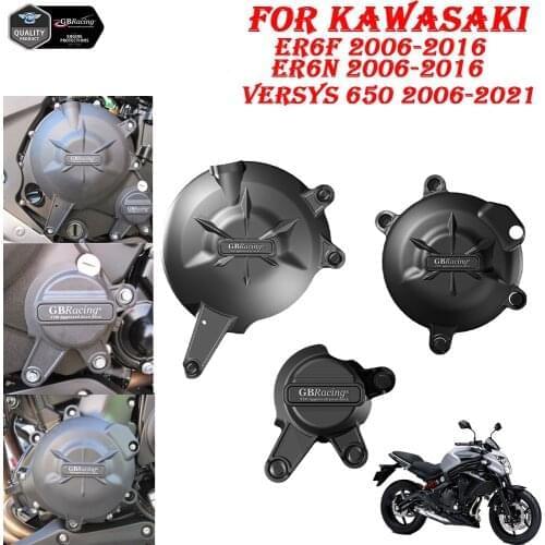 For Kawasaki ER6F ER6N 2006-2016 VERSYS 650 2006-2021 VERSYS 650 GB Racing Motorcycle Engine Shell Protection Cover NEW