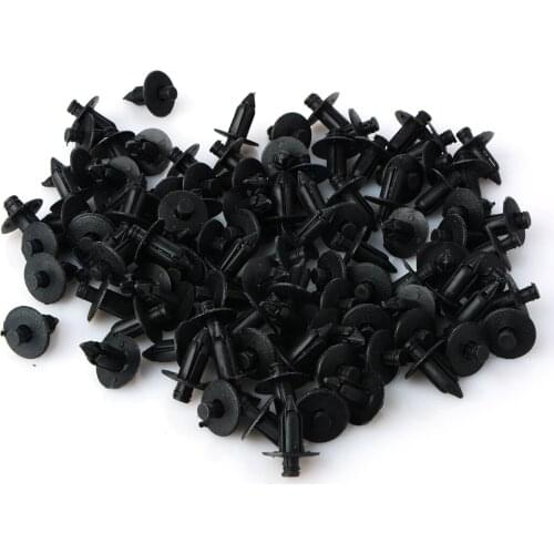 100Pcs 8mm Hole Car Fastener Plastic Rivet Bike Fairing Trim Clips For Honda Yamaha Suzuki Kawasaki Auto Fastener Car Styling