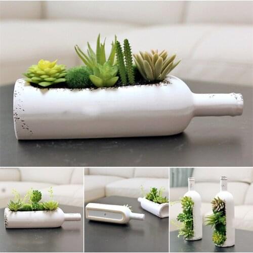 Green Plant Potted Wine Bottle Cola Bottle Decoration Ornaments Succulent Combination Flower Pot Simulation Plant GQ