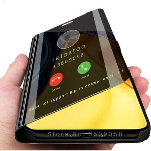Mirror smart view window magnetic flip cover for xiaomi fundas poko little poco m3 pro case m3pro 5g 2021 6.5'' book stand coque