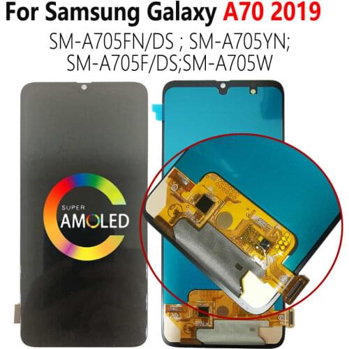 A705FN LCD With Frame For Samsung Galaxy A70 2019 Display SM-A705FN/DS A705W A705YN Screen Touch Digitizer Assembly Super AMOLED