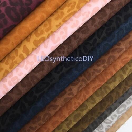 1PC 21X29CM Suede Leopard Faux Leather Fabric, Synthetic Leather Fabric Sheets, PU Leather For Making Bows LEOsyntheticoDIY T375