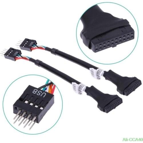 1PC USB 3.0 20-Pin Male To USB 2.0 9-Pin Motherboard Header Female Adapter Cable New Hot