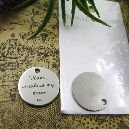 20pcs--"Home is where my Mom is"stainless steel charms 5 styles for choosing DIY Charms for necklace bracelets