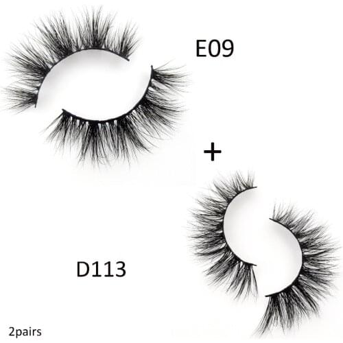 2pairs Visofree Mink Eyelashes Thick False Eyelashes HandMade Full Strip Lashes Cruelty-free 3D Mink Eye Lashes