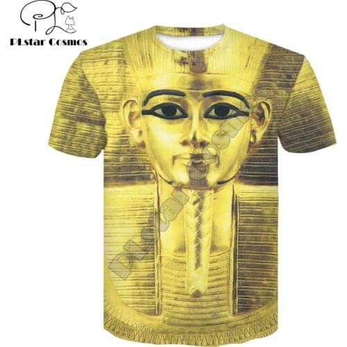 2020 summer Fashion T shirt Egyptian Pharaoh Funny 3D Printed t shirt Harajuku Short sleeve shirt Unisex Casual T-shirt tops