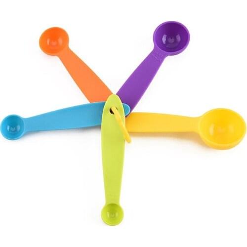 5PCS Plastic Measuring Spoon Stackable Scale Measuring Cup Milk Powder Spoon Baking Spoon for cocina accesorio