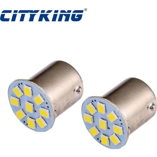 500pcs Auto S25 1156 ba15s led 9 smd 2835 P21W led Car Tail Brake Reverse Signal light Clearance Reading Light White 12V