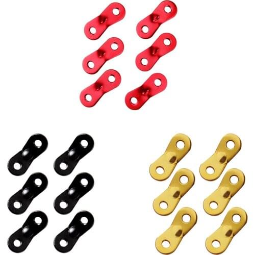 6pcs Outdoor Camping Tent Wind Rope Buckles Lightweight Aluminum Alloy Paracord Hanger Buckle Tent Accessories