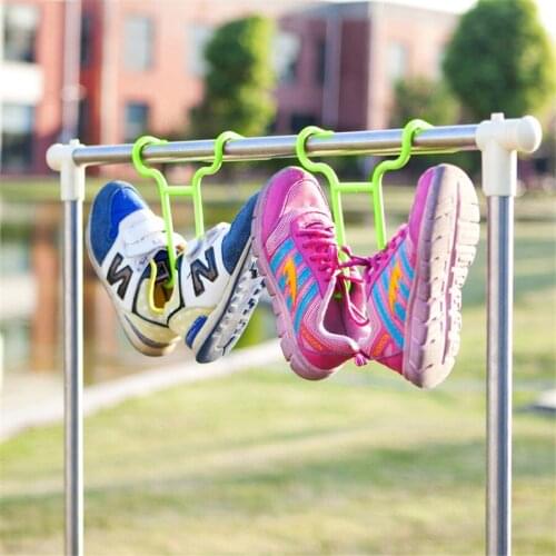 6pcs Multifunctional Shoe Racks Balcony Drying Shoes Holders Creative Shoe Storage Space Saver Plastic Shoe Hangers
