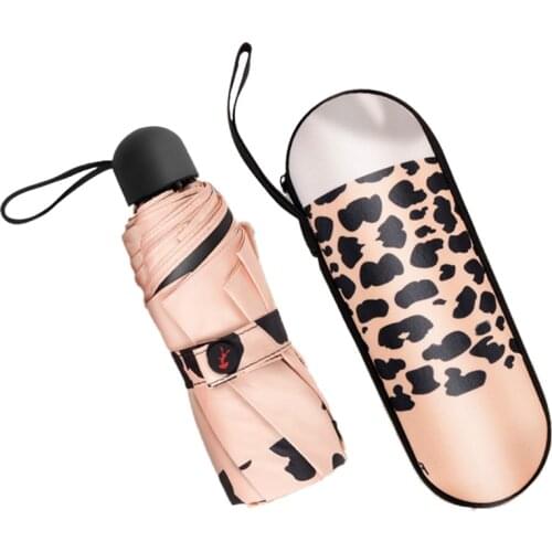 AT69 -Sunscreen and Anti Ultraviolet Capsule 5 Folding Umbrella Compact and Convenient Sunshade