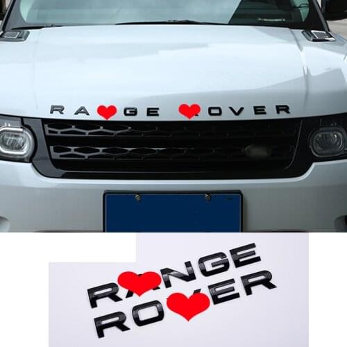 ABS Car Styling for Land Rover Range Rover Sport Evoque Vogue Engine Cover Logo Trunk Logo Letters Emblem Badge Sticker Cover