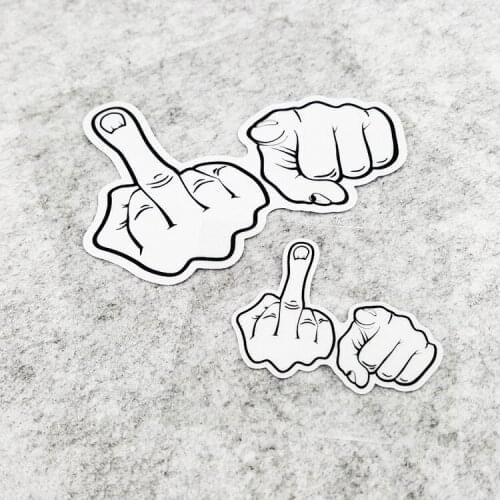 Car Styling Gesture Provocative Disdain You Motorcycle Helmet Motorbike Scratches Cover Sticker Decals