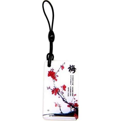 Writable Rewritable 125KHz ID Plum Blossom Pattern Replicable Blank Keyfobs EM4305 T5577 Keychain Smart Tag RFID Card