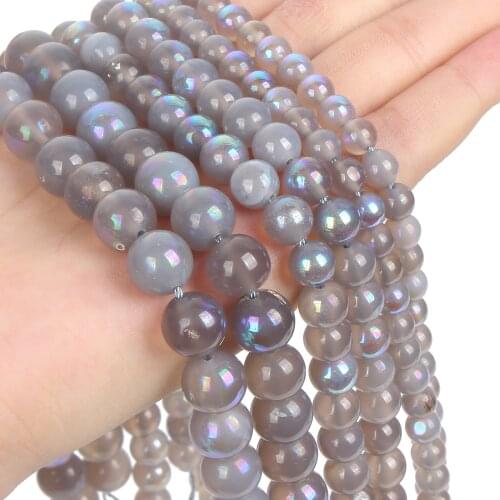 Natural Stone Beads Labradorite Round Loose Beads For Jewelry Making DIY Bracelets Necklace Earrings Accessories Beads 6/8/10MM