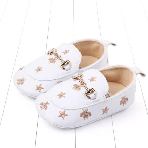 Spring and autumn new born baby boy clothes breathable PU leather soft sole toddler baby girl shoes