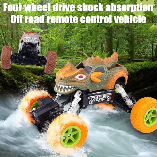 Dinosaur Truck Toy For Kids 3-5,4-channel Electric Off-remote Control Car Kids Aniamls Dinosaur Rc Car Toys Boys Birthday Gift