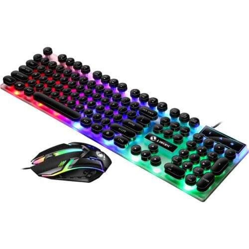 GTX300 Ultra Thin Portable Rgb Gaming Toetsenbord Gamer for Computer Game Pc Laptop Stille Gaming Muis Set USB Desktop Office