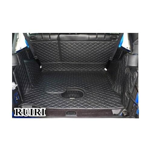 Good quality mats! Full set car trunk mats for Jeep Wrangler JK 2018-2007 waterproof cargo liner mats boot carpets,Free shipping