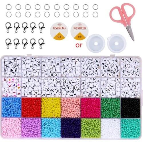 A-Z Acrylic Letter Alphabet Beads Kit DIY Bracelet Art Jewellery Making Accessories Material Charms for Necklace Earring N2UE