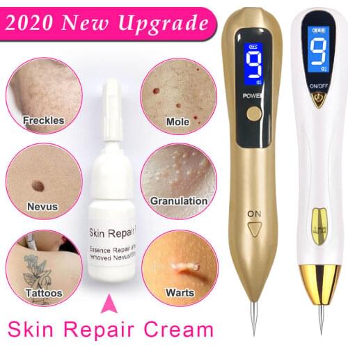 Laser Mole Removal Pen Set Wart Tattoo Plasma Remover Kit Repair Skin Care Pore Corn Freckle Dark Tag Nevus Sweep Black Age Spot