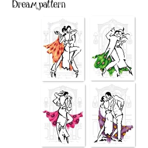 Charm of Latin cross stitch package cartoon lovers 18ct 14ct 11ct cloth cotton thread embroidery DIY handmade needlework