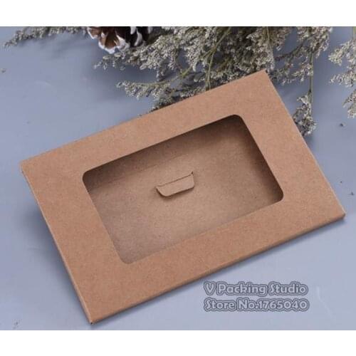 Open windowEnvelopes Kraft/Black/Red Retro Style Blank Kraft Envelopes Plain Kraft Paper Bag Card Bag For Party Birthday Wedding