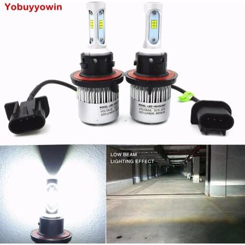 Pair H13 (9008) Hi/Lo LED Headlight Bulbs Fog DRL Lights F-S3 Series Conversion Kit 72W 6500k 8000Lm Cool White with CSP chips