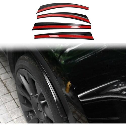 Front+Rear Car Wheel Eyebrow Fender Mudguard Mud Flap Splash Guard for Tesla Model Y 2021