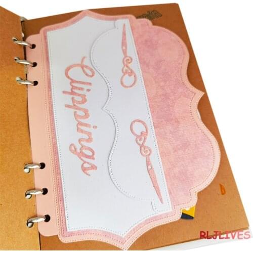 Planner with Big Envelope Metal Cutting Dies DIY Scrapbooking Card Stencil Paper Craft Handmade Album Handbook Decoration