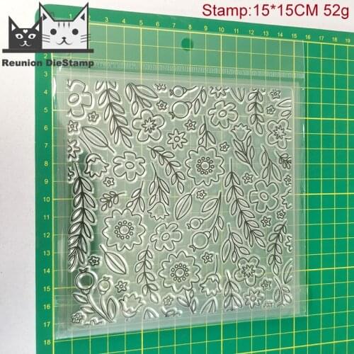 Reunion Flowers IN THE MEADOW CLEAR STAMPS DIY Scrapbooking Card Album Paper Craft Rubber Transparent Silicon Clear Stamp