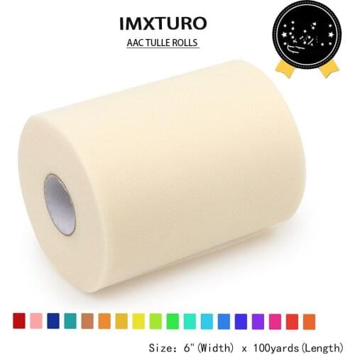 Tutu Tulle Spool Roll Fabric Birthday Party Gift Wrap Wedding Decoration Crafts Bow VODOF Quality 6 inch 100 Yards 30 Colors