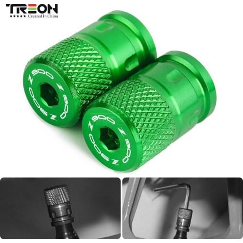 With LOGO Z800 For KAWASAKI Z800 z 800 Motorcycle Accessories All Year CNC Aluminum Wheel Tire Valve Stem Caps Airtight Covers