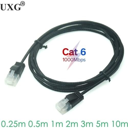 Ultra Slim Cat6 Ethernet Cable RJ45 UTP Network Cable Patch Cord 90 Degree Cat6a Lan Cables for Laptop Router RJ45 Network Cable