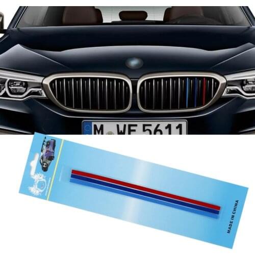 3-Color Car Styling Decoration Grille Vinyl Strip Sticker Decal For BMW M3 M5 E36 E46 E60 E90 M-Colored Stripe Car Accessories