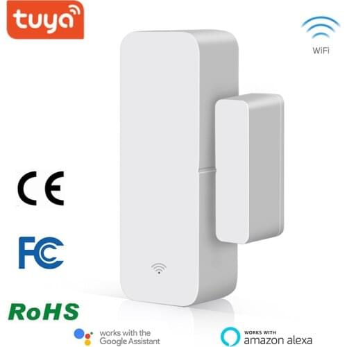 Tuya Wifi Door Sensor Wifi Smart Window Sensor Smart life APP Control Gate Sensor Smart Home Alarm System Alexa Google Assistant