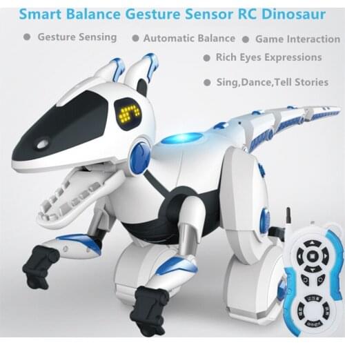 Smart Balance Gesture Sensing Remote Control Robot Dinosaur Game Interaction Rich Emotions Singing Dancing Colorful Light RC Toy