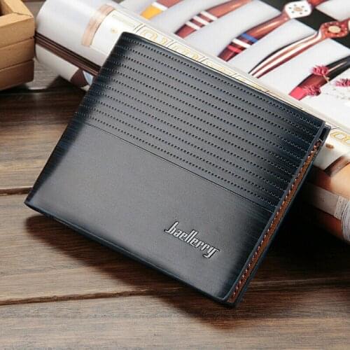 Men Wallet PU Leather Vintage Purses High Quality Money Bag Credit Card holders clutch business short wallet carteira
