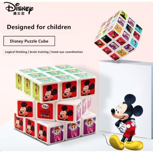 Disney Toys 3x3x3 Magic Cube Mickey frozen Third-order Magic Cube Puzzles Early childhood intelligence development education toy