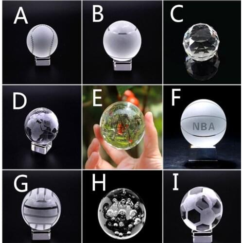 High Quality 50mm Asian Rare Quartz Crystal Sport Saphere Glass Award Ball For Sports Competition Awards/ Kids Birthday gifts