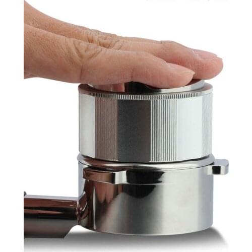 304 Stainless steel Manual double Espresso elastic tamper distributor adjustable height 53mm coffee distribution tool