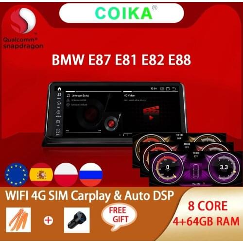 8Core Car Radio Muiltmedia Carplay Navi For BMW E87 E81 E82 E88 2005-2012 Google BT WIFI GPS Revicer IPS Touch Screen