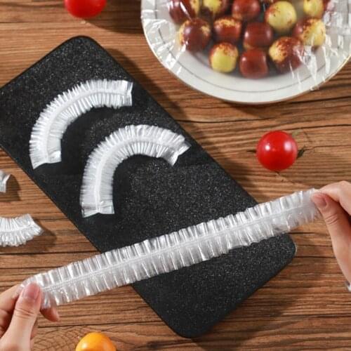 80Pcs Disposable Bowl Cover Elastic Food Dust Covers Plastic Wrap Cover Fresh Food Storage Saran Wrap For Refrigerator Kitchen