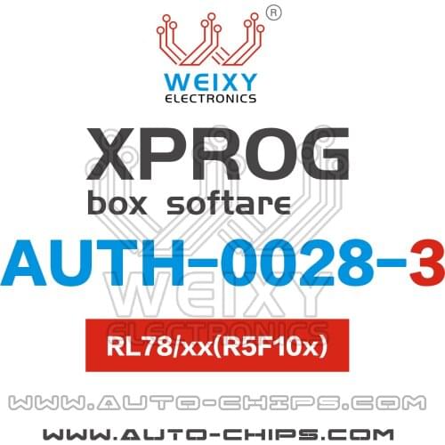 AUTH-0028-3 RNS RL78 Software for XPROG-BOX