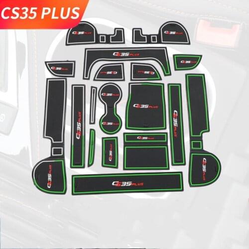 Lsrtw2017 Car Center Console Rubber Pad Anti Slip Door Slot Trim for Changan Cs35 Plus 2018 2019 2020 2021 Interior Accessories