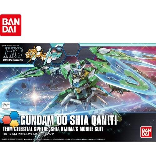 Bandai Gundam Anime Action Figures Model HGBF 1/144 Build Fighter TRY 00q ooq Quantum Type Modification West Asia Cat Ear Gundam