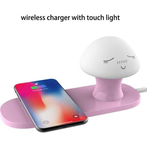 Wireless charger for huawei samsung new wireless charger for iphone 10w fast wireless charger with night light universal charger